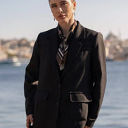 Black Blazer for Women Wool