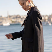 Black Blazer for Women Wool