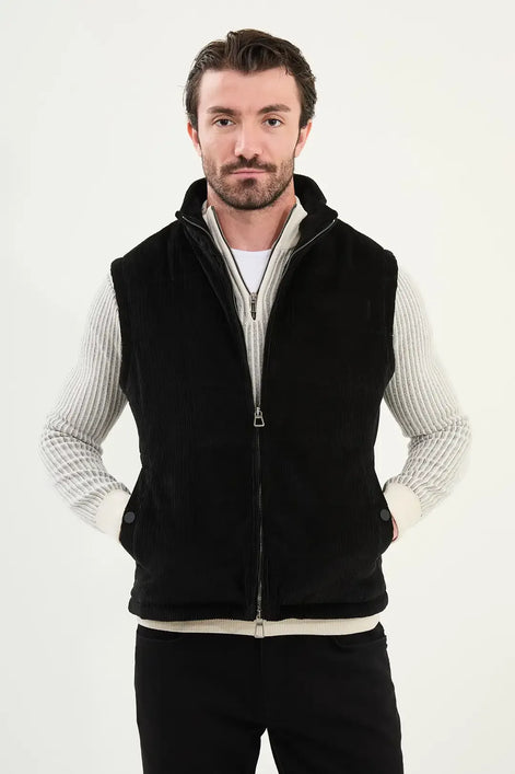 Black Corduroy Vest