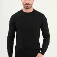 Black Crewneck Sweater Men