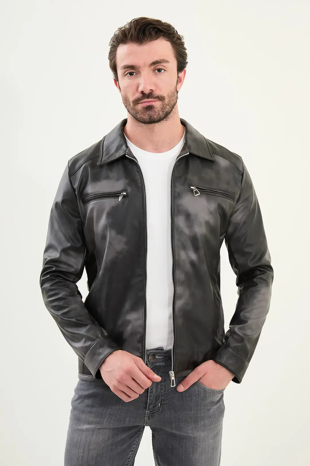 Marina Leather Jacket Men