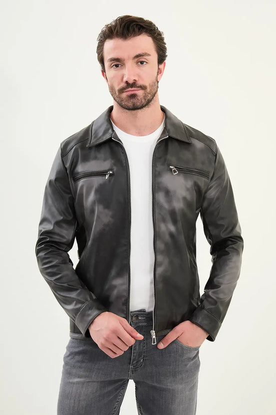 Marina Leather Jacket Men