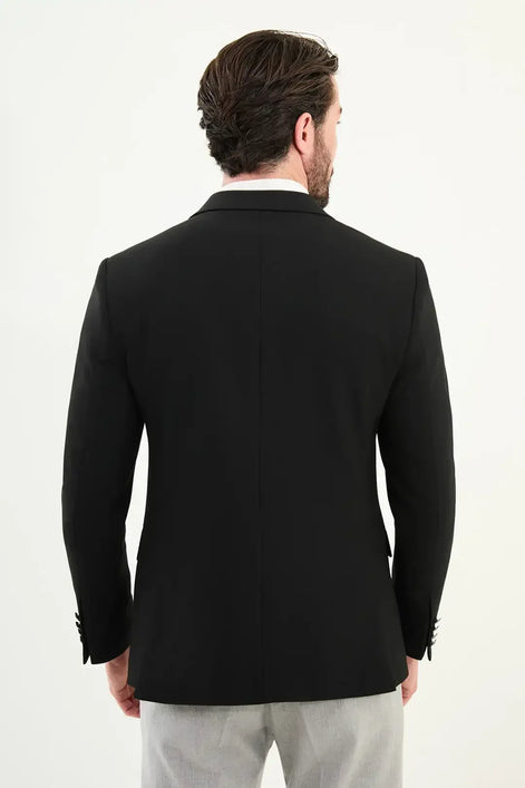 Wool Men Double Breasted Blazer