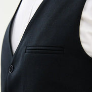 Black Wool Suit Vest