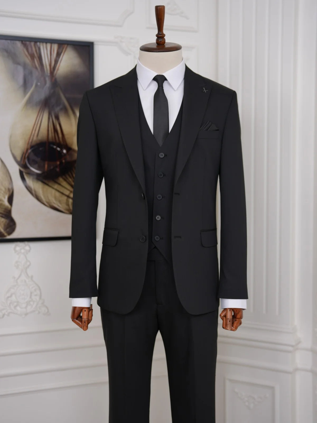 Black Slim Fit 3 Piece Suit