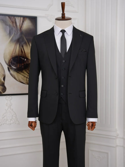 Black Slim Fit 3 Piece Suit