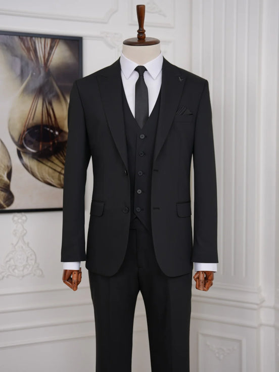 Black Slim Fit 3 Piece Suit
