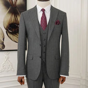 Pinstripe Gray Slim Suit