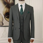 Pinstripe Green Slim Suit