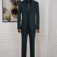 Slim Fit 3 Piece Emerald Green Suit