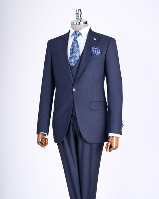 Navy Blue 3 Piece Suit
