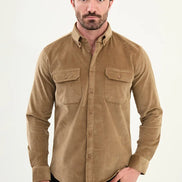 Brown Corduroy Shirt Mens