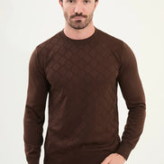 Brown Crewneck Sweater Men