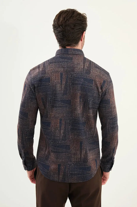 Brown Mens Lumber Jack Shirt Wool