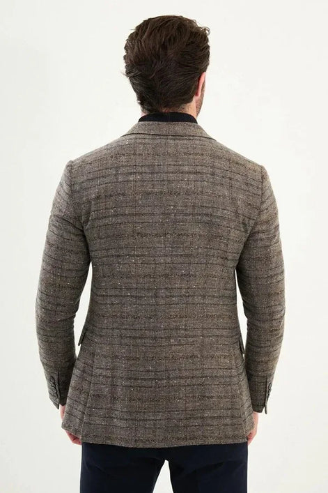 Plaid Men's Wool Blazer