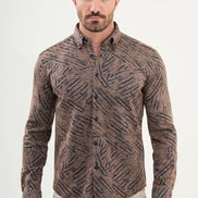 Brown Slim Fit Lumberjack Wool Shirt