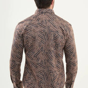 Brown Slim Fit Lumberjack Wool Shirt