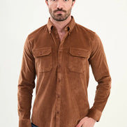 Camel Corduroy Shirt Mens