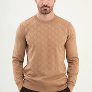 Camel Crewneck Sweater Men