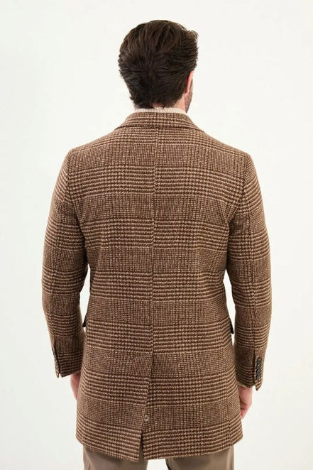 Marina Plaid Wool Coat