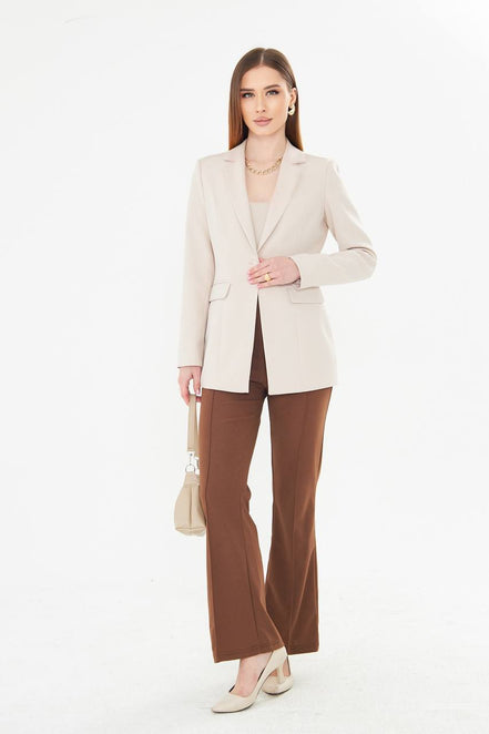 Beige Women Blazer