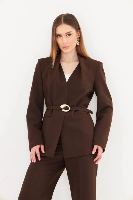 Dark Brown Women's Suit Set