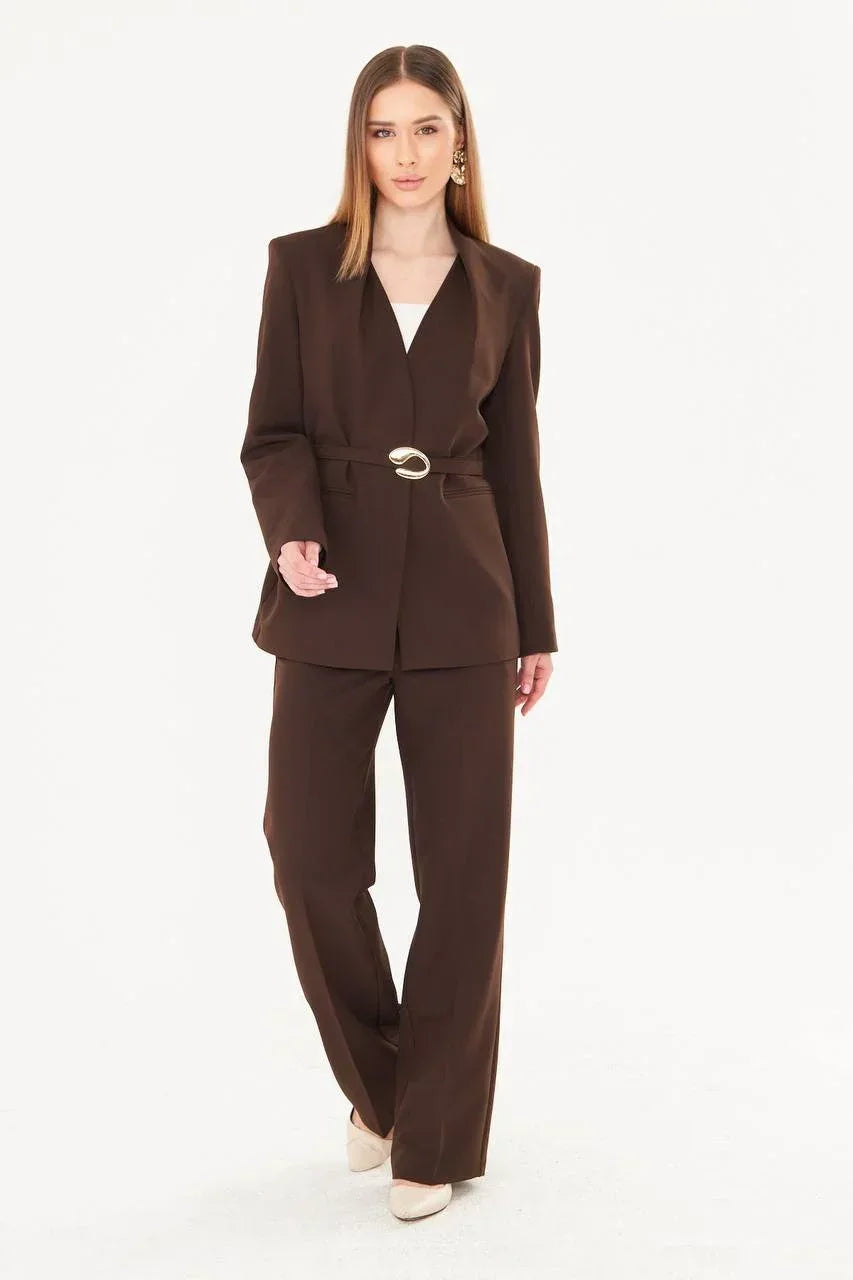 Dark Brown Women's Suit Set 40