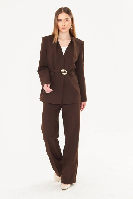 Dark Brown Women's Suit Set
