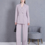 Gray 3 Piece Women Suit