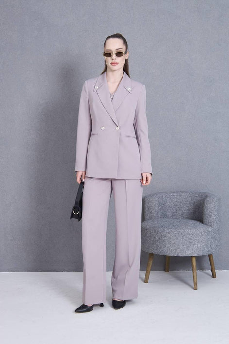 Gray 3 Piece Women Suit