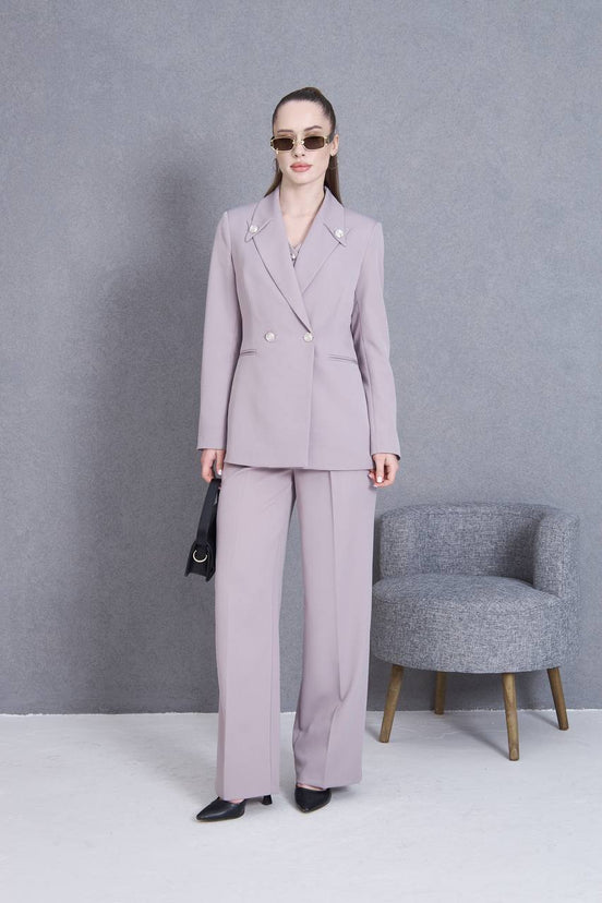 Gray 3 Piece Women Suit