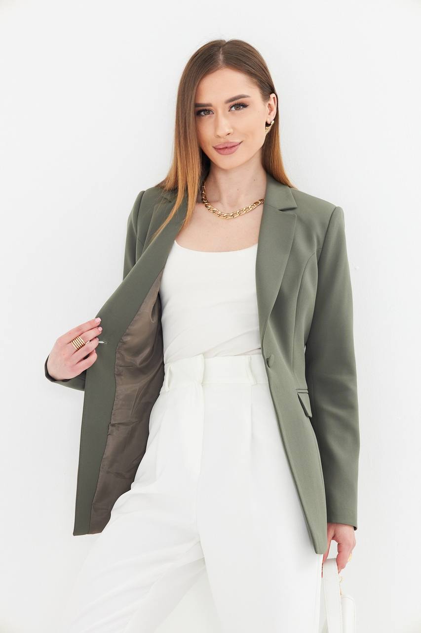  Khaki Green Blazer for Women