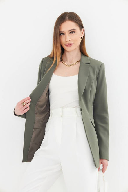  Khaki Green Blazer for Women