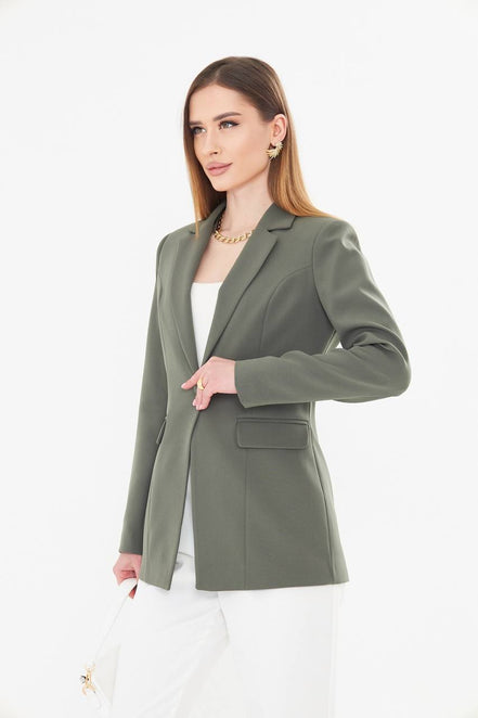 Women Khaki Green Blazer