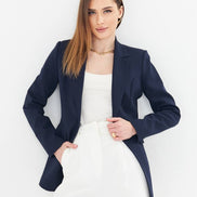 Women Navy Blue Blazer