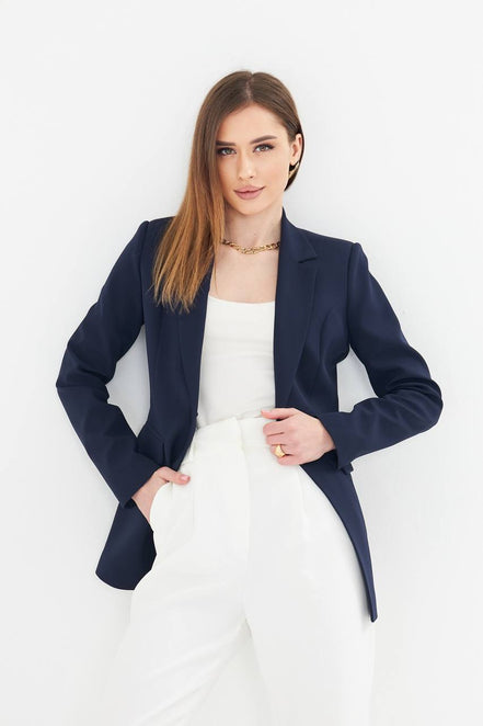 Women Navy Blue Blazer