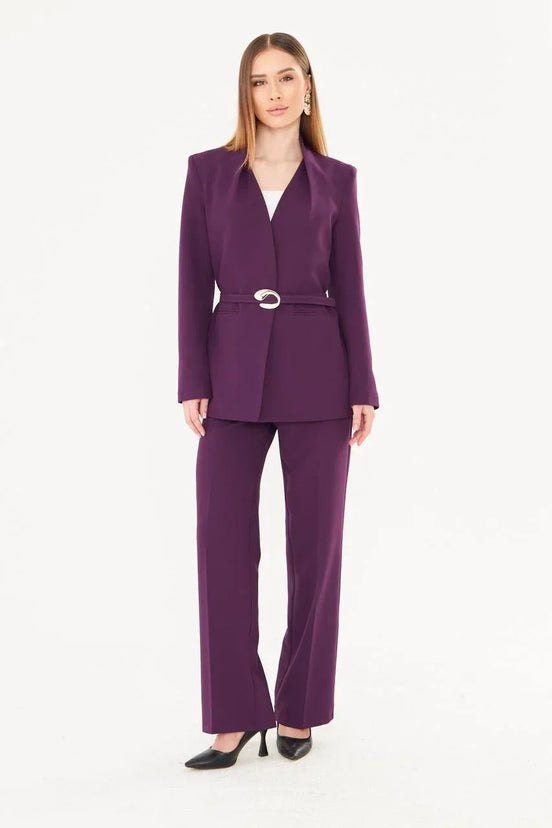 Purple Suits for Women - Slim Pant Suits, Formal Outfits GENT WITH - GENT WITH Purple Suits for Women - Slim Pant Suits, Formal Outfits GENT WITH - GENT WITH
