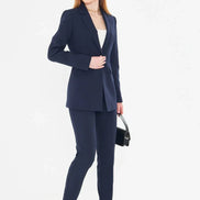 Women Navy Blue Suit