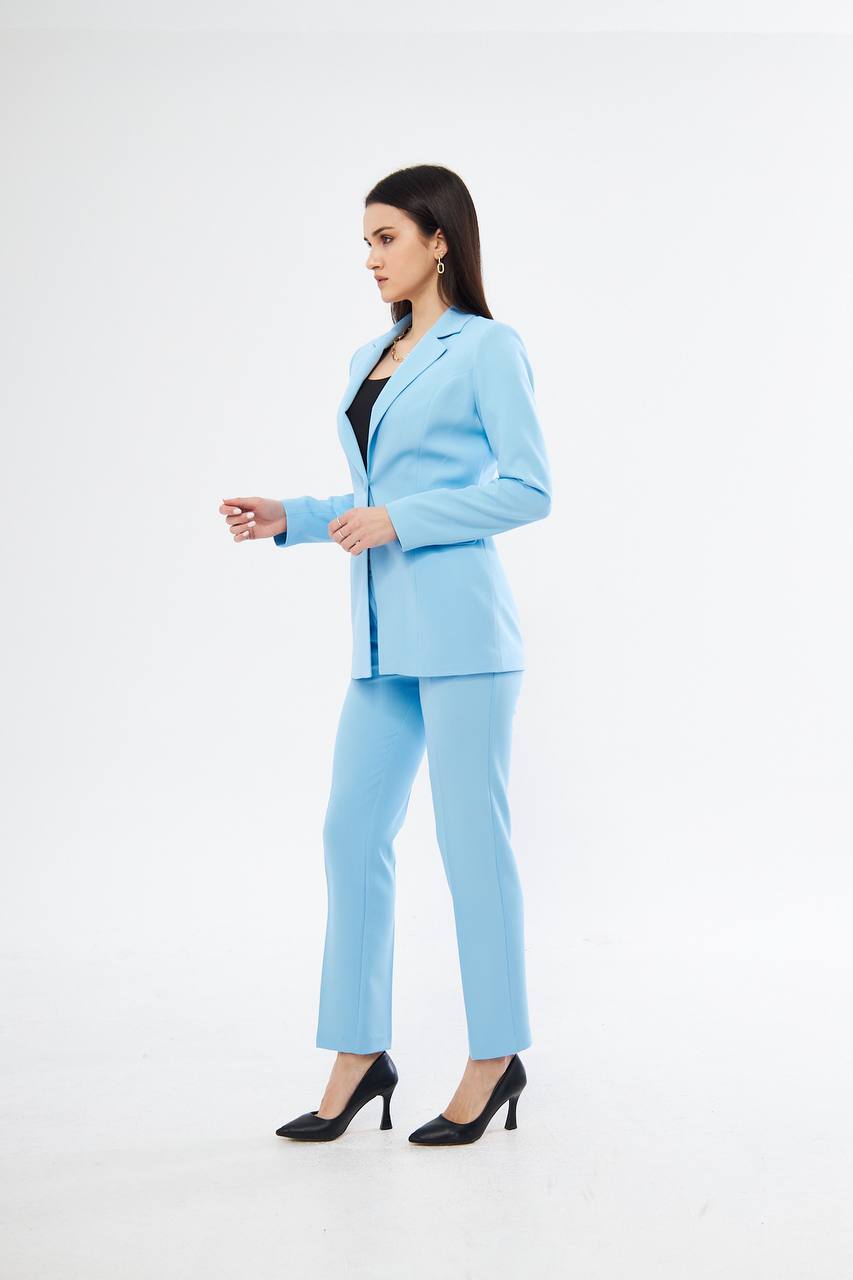 Women Light Blue Suit