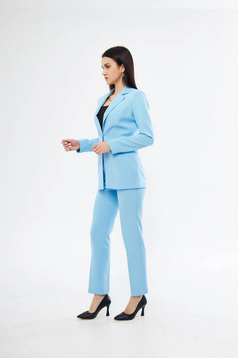 Women Light Blue Suit