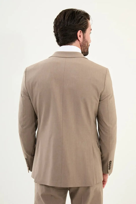 Cotton Light Brown Suit