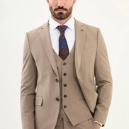 Cotton Light Brown Suit