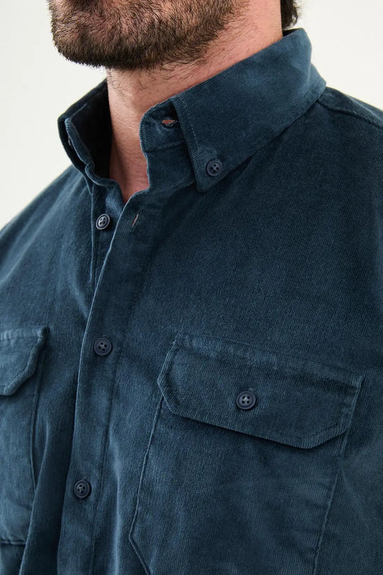 Emerald Green Corduroy Shirt Mens