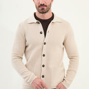Ames Mens Cardigan Beige