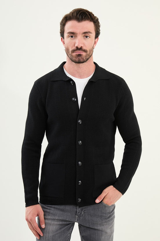 Black Mens Cardigan