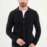 Ames Mens Cardigan Navy Blue