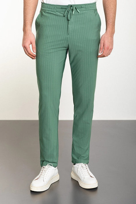 Green Pinstripe Pants