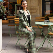 Green Plaid Suit Women
