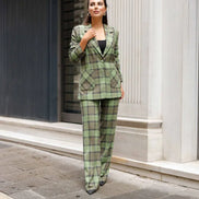 Green Plaid Suit Women