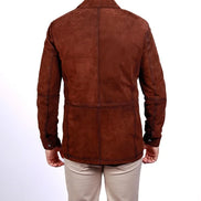 Brown Lamb Leather Jacket for Men